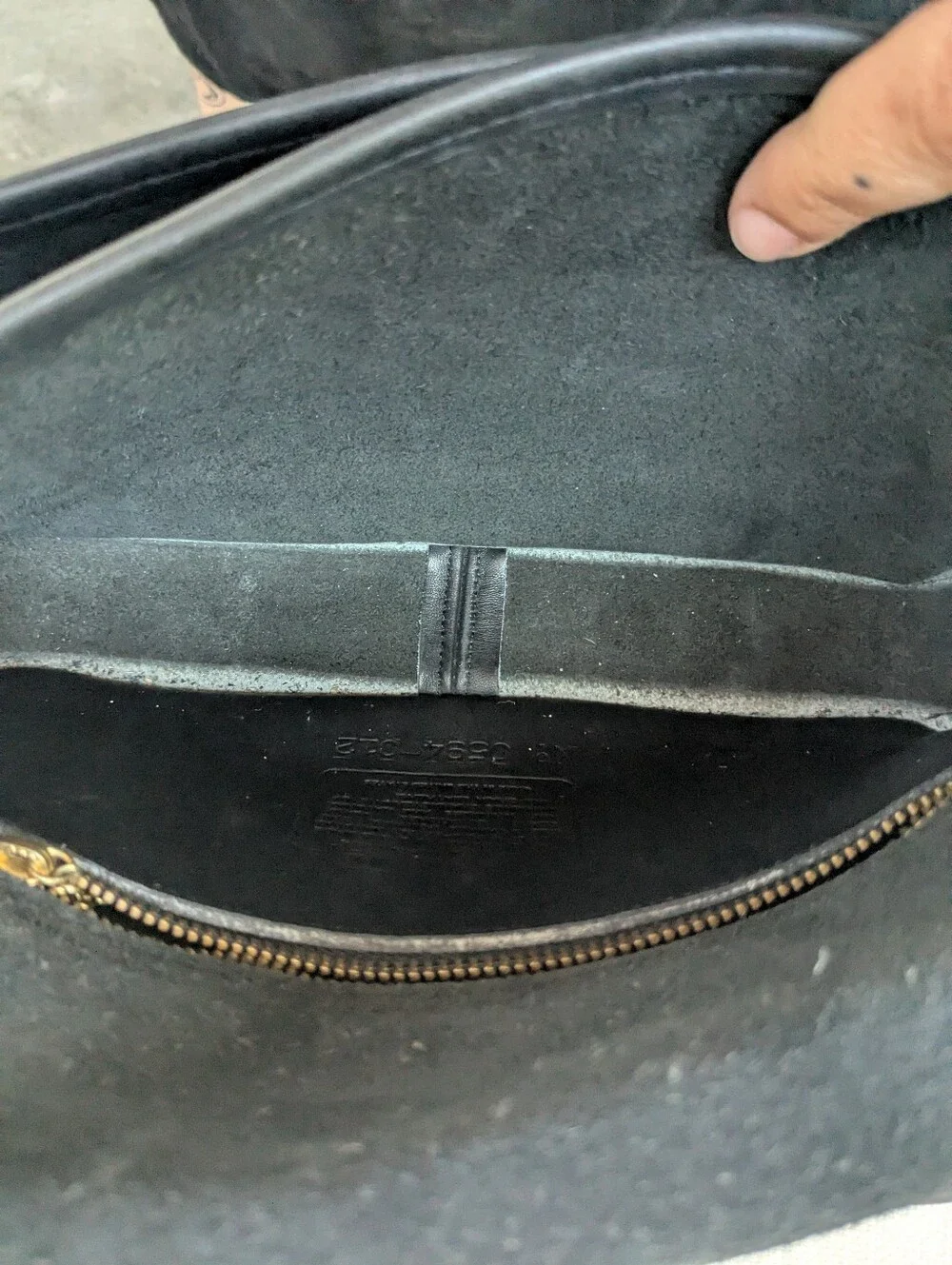 Vintage 90s Black Coach Compartment Bag 9850